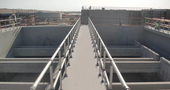 Aluminium Handrails For Water Treatment Plant
