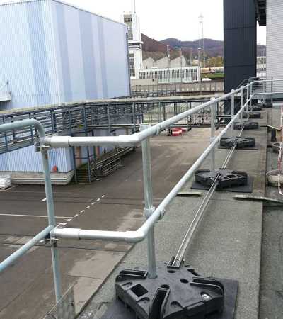 Kee Guard® Railing For Roofs With Limited Space - Non-Penetrating ...
