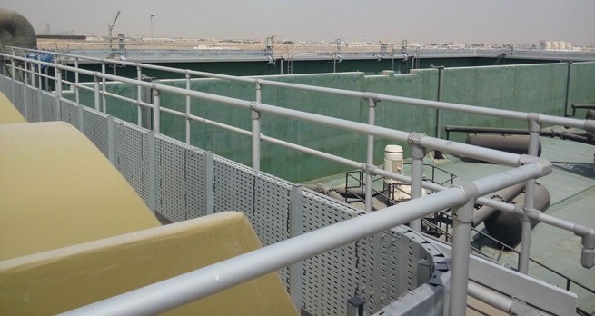 Safety Railings For Water Treatment Plant