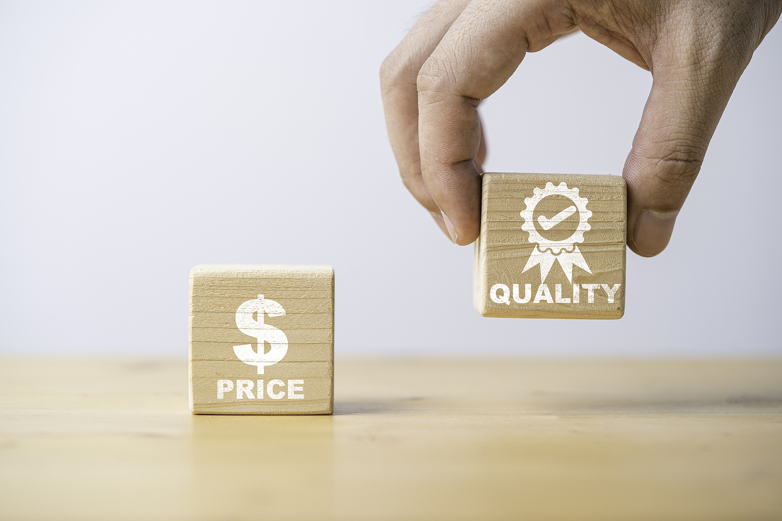 Bigstock Hand Holding Quality Icon To S 459025765